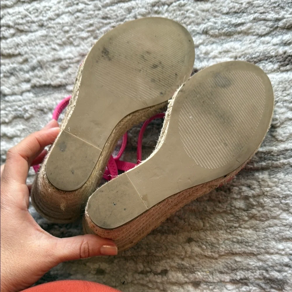 Steve Madden Pink Wedge Sandals - Picture 5 of 6